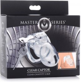 XR Brands Clear Captor średnia klatka intymna z kluczami ABS
