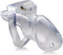 XR Brands Clear Captor średnia klatka intymna z kluczami ABS