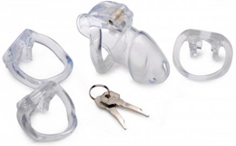 XR Brands Clear Captor średnia klatka intymna z kluczami ABS XR Brands Clear Captor średnia klatka intymna z kluczami ABS