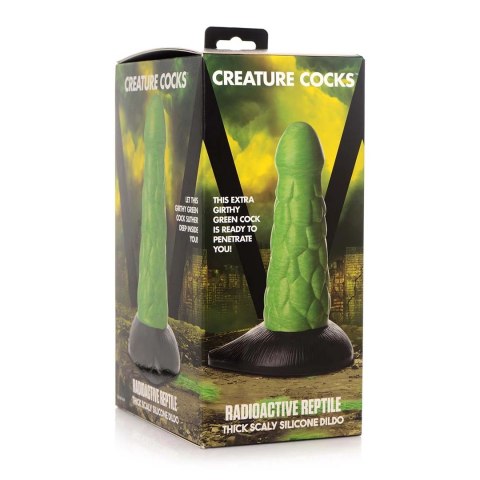 XR Brands Creature Cocks model gadzi silikonowy zielony z przyssawką XR Brands Creature Cocks model gadzi silikonowy zielony z przyssawką