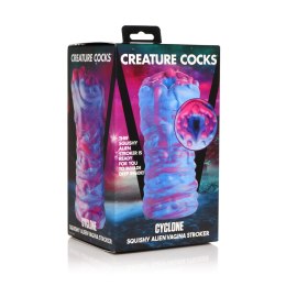 XR Brands Cyclone Alien Model silikonowy, ultraelastyczny, niebieski