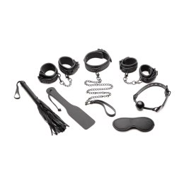 XR Brands Deluxe 7-elementowy zestaw akcesoriow do restrykcji PU