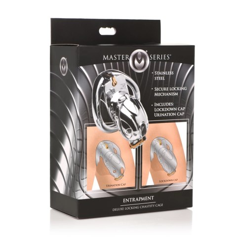 XR Brands Deluxe Locking Chastity Cage stal nierdzewna regulowana XR Brands Deluxe Locking Chastity Cage stal nierdzewna regulowana