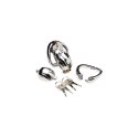 XR Brands Deluxe Locking Chastity Cage stal nierdzewna regulowana