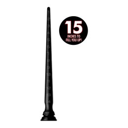 XR Brands Stożkowy Wąż Silikonowy ze Strukturą 38 cm, Przyssawka