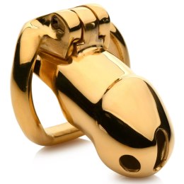 XR Brands klatka intymna stal nierdzewna 18K złoto, 2 pierścienie