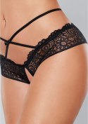Allure Lingerie majtki z koronką i krzyżującymi ramiączkami, open style, one size