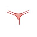 Allure Sweet Honey - koronkowe majtki z ozdobnym wycięciem, czarne