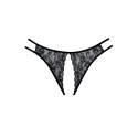 Allure Sweet Honey - majtki z koronką i efektownym wycięciem, czarne