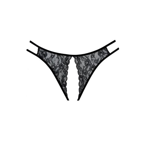 Allure Sweet Honey - majtki z koronką i efektownym wycięciem, czarne Allure Sweet Honey - majtki z koronką i efektownym wycięciem, czarne