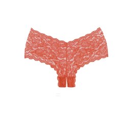 Leg Avenue Candy Apple Allure koronkowe szorty z otwartym krokiem