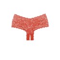 Leg Avenue Candy Apple Allure koronkowe szorty z otwartym krokiem