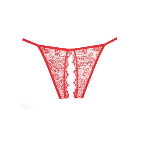 Leg Avenue Enchanted Belle Allure koronkowe majtki z wycięciem, czarne Leg Avenue Enchanted Belle Allure koronkowe majtki z wycięciem, czarne