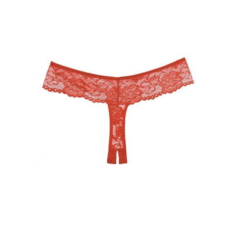 Obsessive Chiqui Love Allure stringi z koronką bez części dolnej, czarne Obsessive Chiqui Love Allure stringi z koronką bez części dolnej, czarne