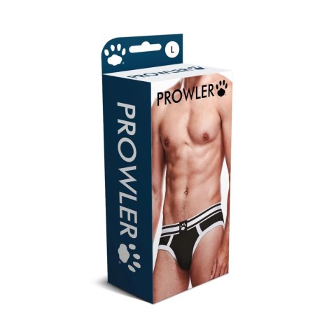 Prowler Majtki kąpielowe L czarne z białym pasem, logo, elastyczne Prowler Majtki kąpielowe L czarne z białym pasem, logo, elastyczne