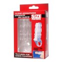 XR Brands Crystal Sleeve elastyczna osłona intymna TPR 11,4 cm przezroczysta
