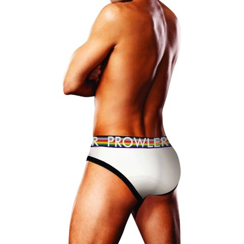 Prowler PAW BRIEF XL - Majtki męskie białe, tęczowy pas, rozmiar XL Prowler PAW BRIEF XL - Majtki męskie białe, tęczowy pas, rozmiar XL