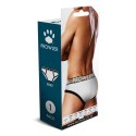 Prowler PAW Brief XS białe - męskie majtki Pride, pasek z logo