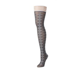 Kix'ies Golf Collection Pończochy Thigh-High Argyle Plus Size