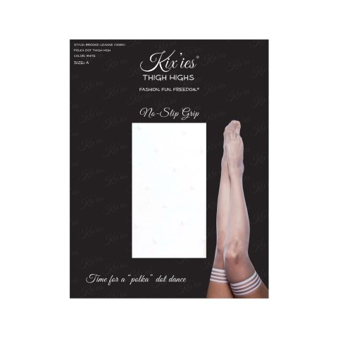 Kixies Brooke Leanne C Pończochy w kropki białe, elastyczne retro Kixies Brooke Leanne C Pończochy w kropki białe, elastyczne retro