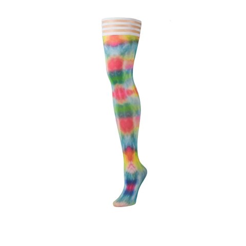 Kix'ies Gilly D Pończochy Tie-Dye Kolorowe Antypoślizgowe Kix'ies Gilly D Pończochy Tie-Dye Kolorowe Antypoślizgowe