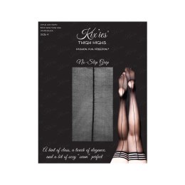 Kix'ies Lois B Pończochy czarne z tylnym szwem silikonowy pasek