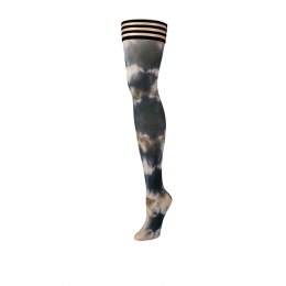 Kix'ies Mackenzie Pończochy Tie-Dye Czarny/Biały/Jasnobrązowy D