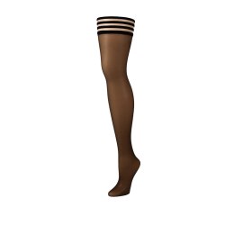 Kix'ies Marissa B Pończochy Chocolate Nude, przezroczyste, z silikonem