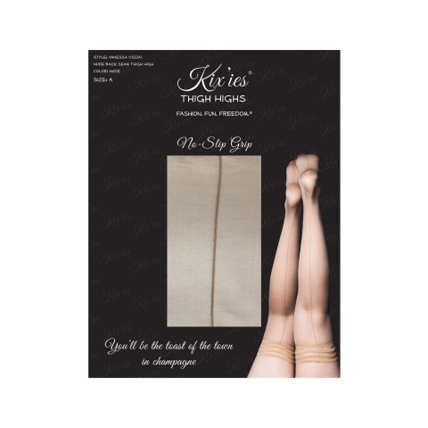 Kix'ies Vanessa Pończochy Knee-High Nude z Szewkiem i Kubańskim Obcasem Kix'ies Vanessa Pończochy Knee-High Nude z Szewkiem i Kubańskim Obcasem