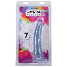 Doc Johnson Crystal Jellies 18 cm Transparentny model z przyssawką