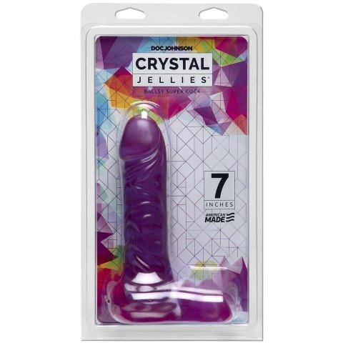 Doc Johnson Crystal Jellies Ballsy Super Cock 18 cm przezroczysty Doc Johnson Crystal Jellies Ballsy Super Cock 18 cm przezroczysty