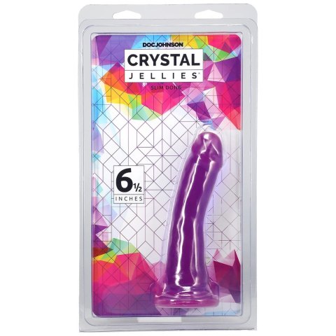 Doc Johnson Crystal Jellies Narrow 15 cm Transparentny model z przyssawką Doc Johnson Crystal Jellies Narrow 15 cm Transparentny model z przyssawką