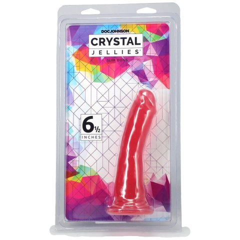 Doc Johnson Crystal Jellies Slim Model 15 cm z przyssawką, przezroczysty Doc Johnson Crystal Jellies Slim Model 15 cm z przyssawką, przezroczysty