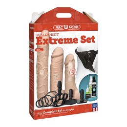 Doc Johnson Vac-U-Lock Extreme Set - Zestaw anatomiczny XL, 3 rozmiary