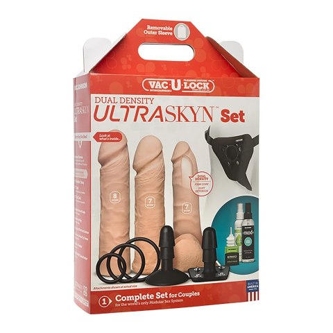 Doc Johnson Vac-U-Lock Zestaw Dual Density ULTRASKYN z uprzężą Doc Johnson Vac-U-Lock Zestaw Dual Density ULTRASKYN z uprzężą