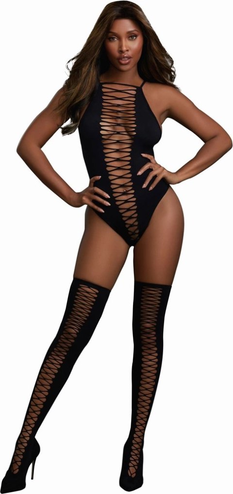 Dreamgirl Body z pończochami czarne uniwersalne kobiece Dreamgirl Body z pończochami czarne uniwersalne kobiece
