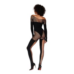 Dreamgirl Bodystocking bezszwowy nieprzezroczysty uniwersalny czarny
