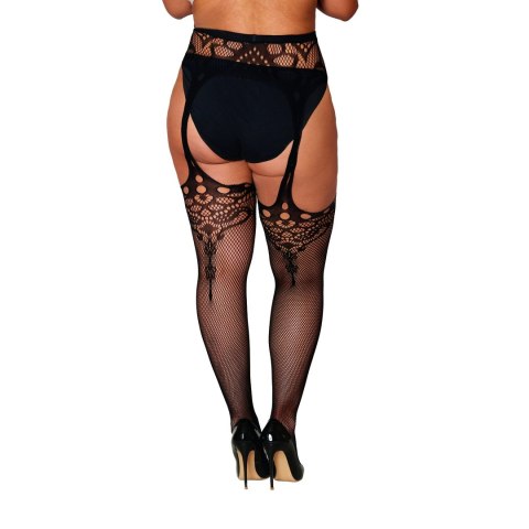 Dreamgirl Fishnet Garter Belt Plus Size - Pas do pończoch kabaretka Dreamgirl Fishnet Garter Belt Plus Size - Pas do pończoch kabaretka
