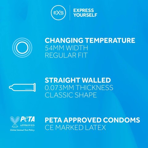 EXS Cooling 12 szt. prezerwatywy chłodzące, lateksowe, szerokość 54 mm EXS Cooling 12 szt. prezerwatywy chłodzące, lateksowe, szerokość 54 mm