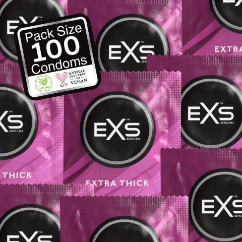EXS Extra Thick 100 szt. prezerwatywy lateksowe, wzmocnione EXS Extra Thick 100 szt. prezerwatywy lateksowe, wzmocnione