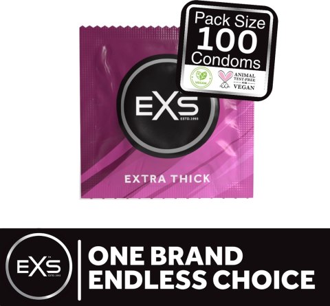 EXS Extra Thick 100 szt. prezerwatywy lateksowe, wzmocnione EXS Extra Thick 100 szt. prezerwatywy lateksowe, wzmocnione