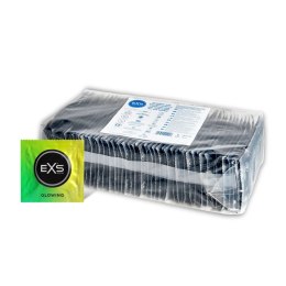 EXS Glow in the Dark - prezerwatywy świecące, cienki lateks, 100 sztuk