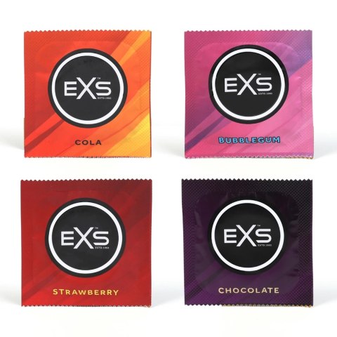 EXS Mix Smakowy Prezerwatywy 12 sztuk - Truskawka, Czekolada, Guma Balonowa, Cola EXS Mix Smakowy Prezerwatywy 12 sztuk - Truskawka, Czekolada, Guma Balonowa, Cola