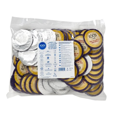 EXS Regular 100 szt. prezerwatywy okrągłe, cienki lateks, 54 mm EXS Regular 100 szt. prezerwatywy okrągłe, cienki lateks, 54 mm