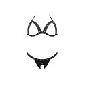 Magic Silk Aphrodite komplet plus size z ekoskory halter & stringi