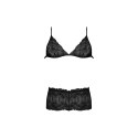 Magic Silk Exposed Cheeky komplet plus size - biustonosz i figi koronkowe