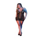 Magic Silk Exposed Komplet Koszula Nocna Plus Size Koronka Stringi