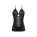 Magic Silk Exposed Komplet Koszula Nocna Plus Size Koronka Stringi