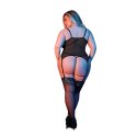 Magic Silk Exposed Komplet Merry Widow Plus Size koronka czarny