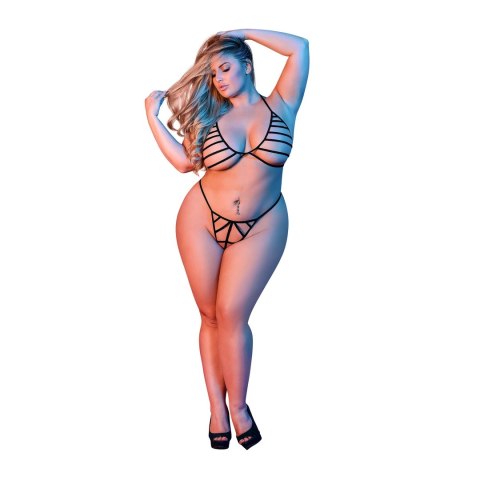 Magic Silk Exposed Komplet Plus Size biustonosz halter + stringi Magic Silk Exposed Komplet Plus Size biustonosz halter + stringi